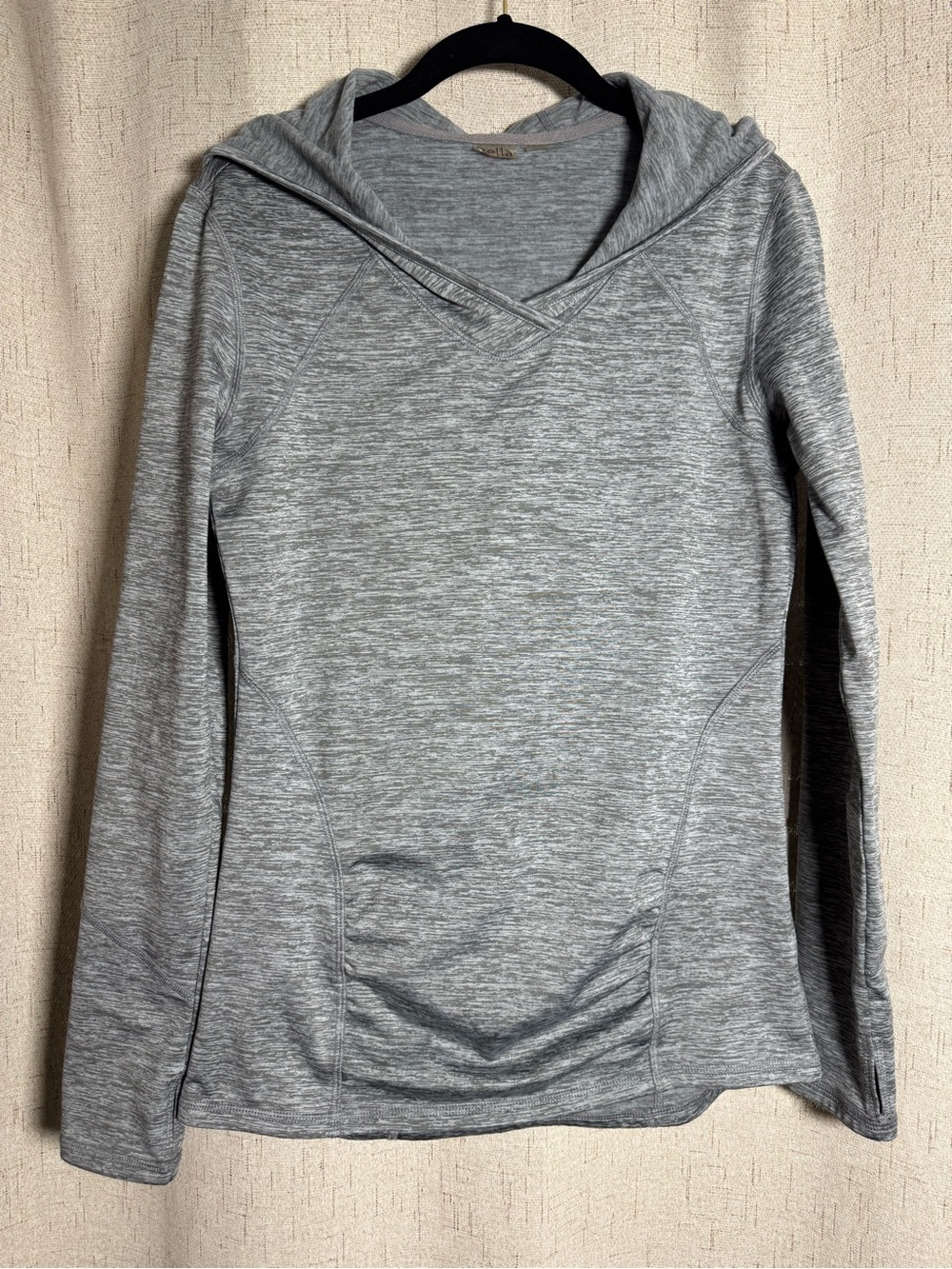 Zella Heather Gray Hooded Long-Sleeve Pullover